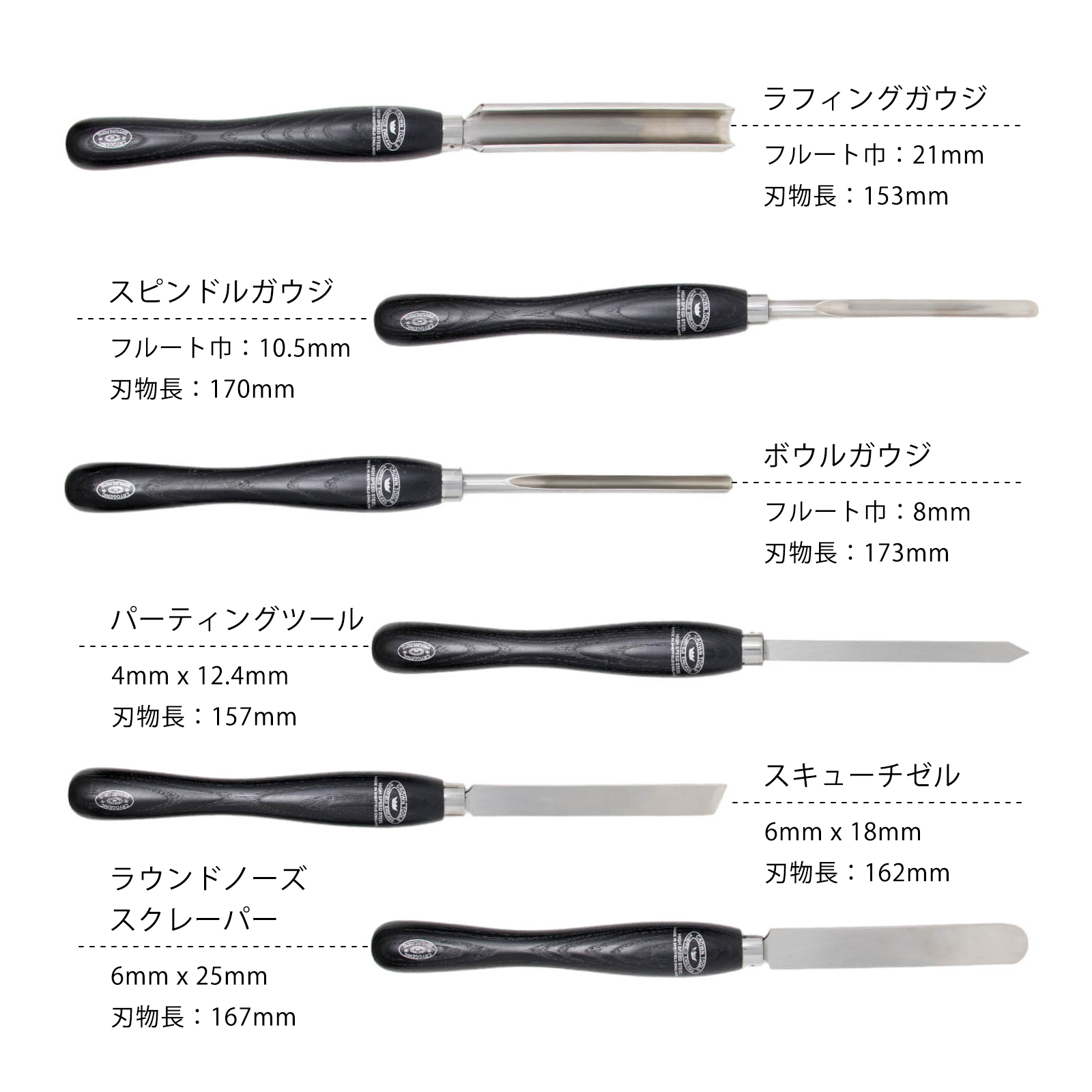 スペシャル6本セット Crown Hand Tools：Cryogenic